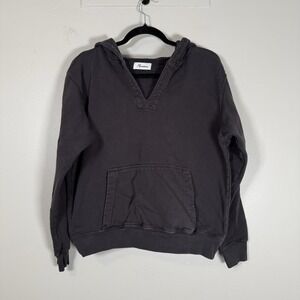 Rowan avery classic terry hoodie womens medium washed black pullover sweatshirt